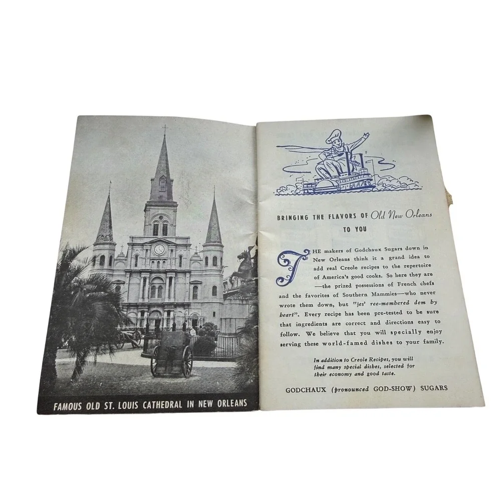 1952 Godchaux Sugars Famous Recipes From Old New Orleans Advertising Cookbook